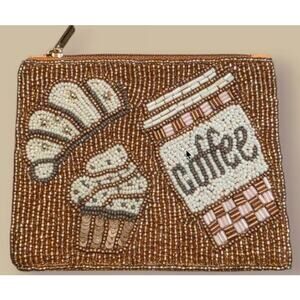 Beaded Coin Purse |  COFFEE